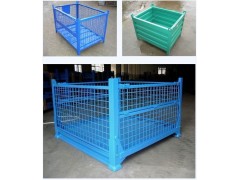 淄博金屬料箱-折疊網格料箱-鋼制料箱直銷-18662721941